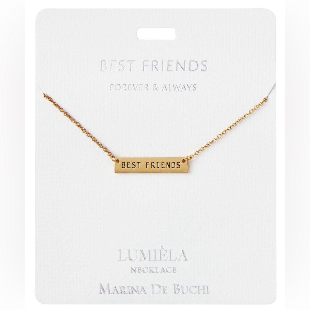 BUY 2 get the 3rd FREE!! NEW Forever & Always Best Friends BarNecklace, 20"